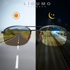 Солнцезащитные очки LIOUMO для мужчин и женщин UV-400, поляризационные, квадратной формы, фотохромные, для вождения