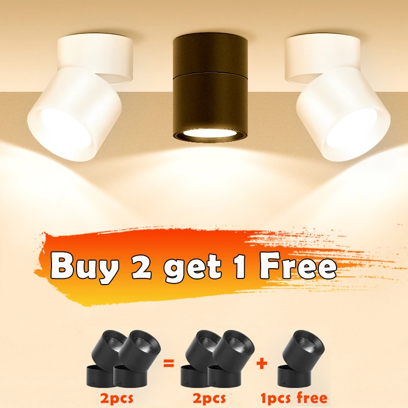 

Led Spotlights Surface Mounted Ceiling Spots Foldable COB Downlights Indoor Spot Lamp 220v 5/7/10/15W Lighting for Living Room