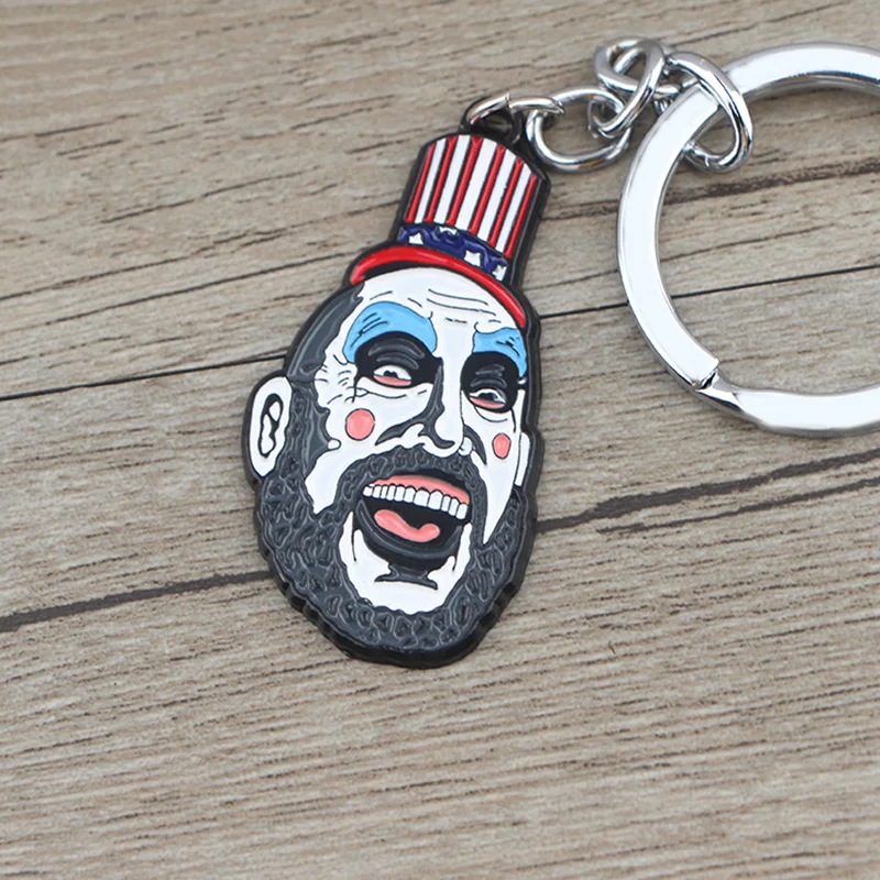 Металлический брелок для ключей K712 с эмалью в виде клоуна | Украшения и