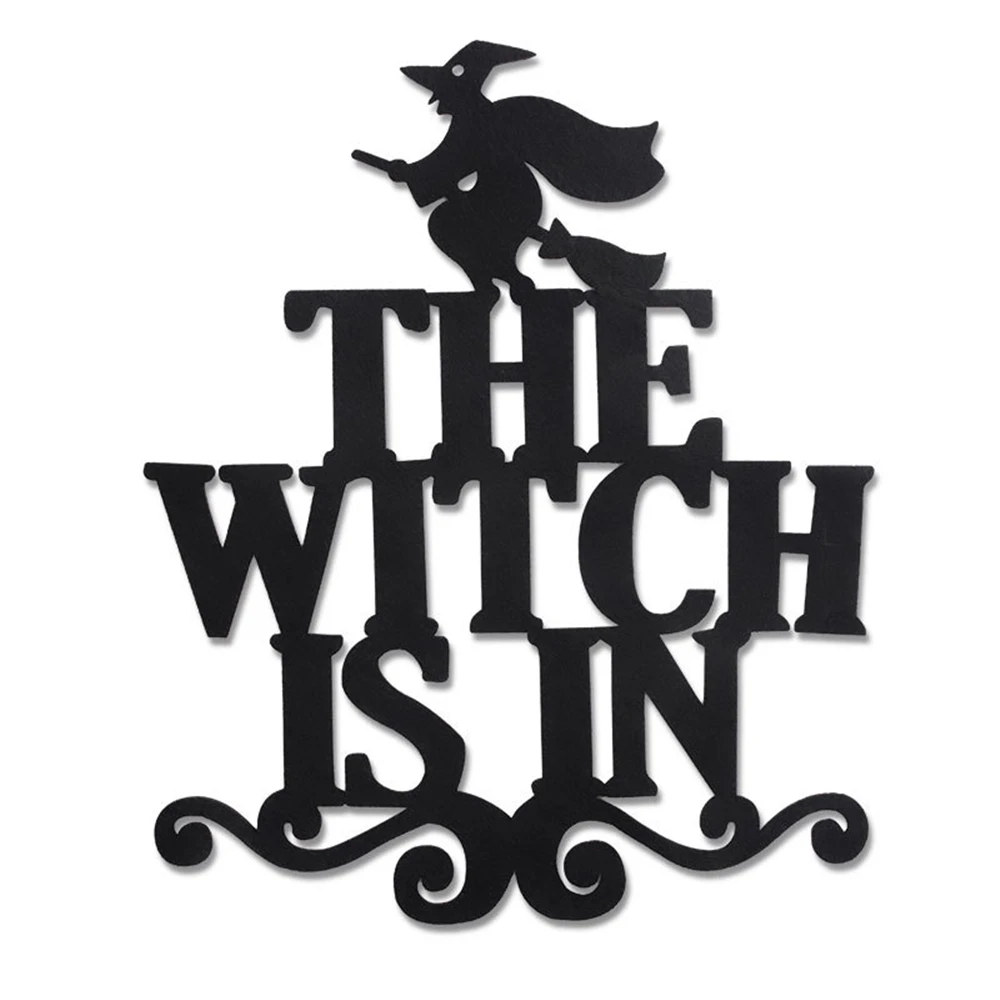 Ведьма диск вирус Хеллоуина войлока паук висит Добро пожаловать вечерние