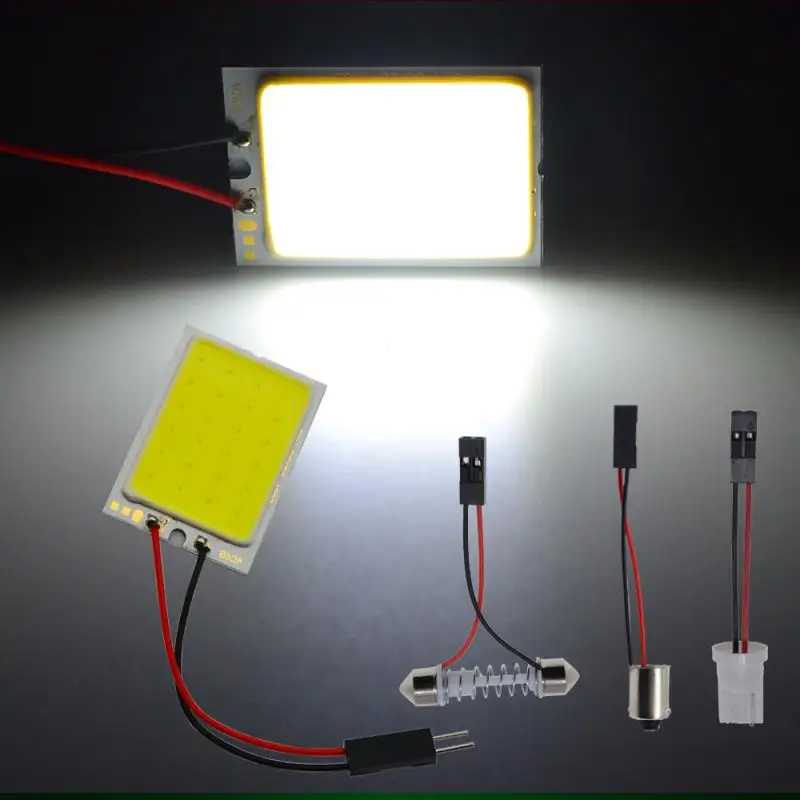 White 2 шт. T10 удара 24smd Светодиодная панель для автомобиля супер белый авто Интерьер Чтение карта лампа светильник купол с фестонами BA9S 3 адаптер AC/DC 12V - Испускаемый цвет: White
