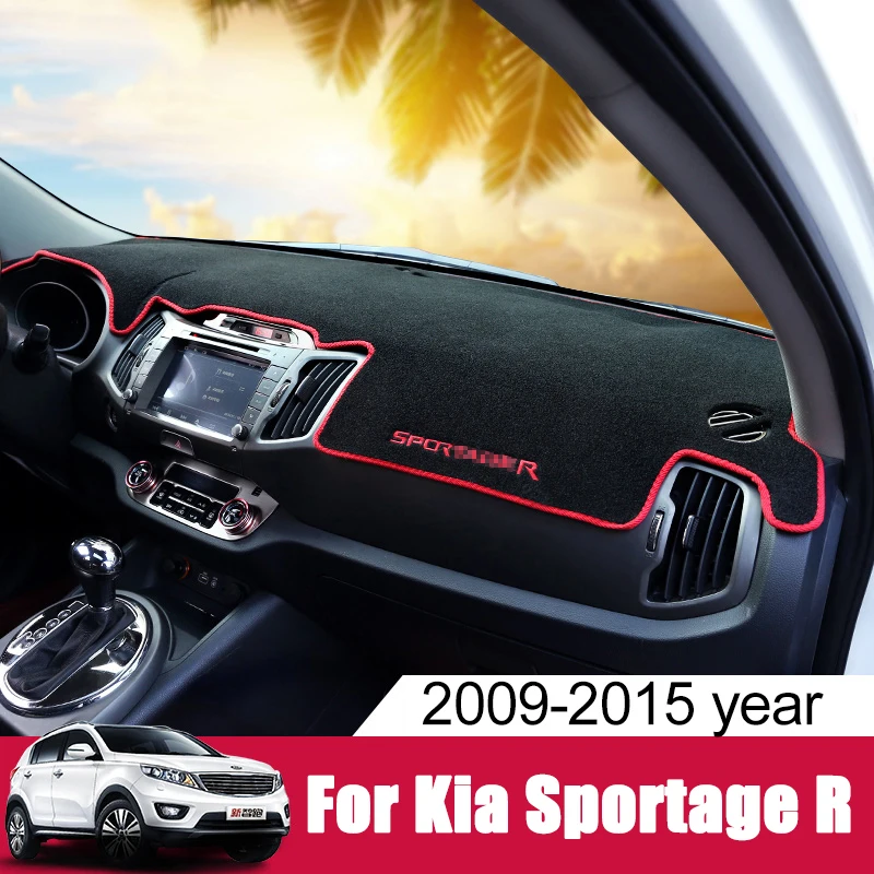 Cubiertas de salpicadero de coche para Kia Sportage 3, 2010, 2011, 2012, 2013, 2014, 2015, evita la luz, parasol, alfombra Anti-UV, accesorios