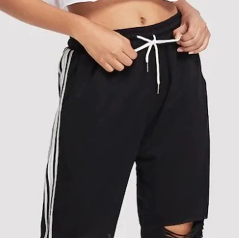Sweatpants Summer Women's Hollow Out Workout Leggings Fitness Sports Running Yoga Athletic Pants Loose Casual Trouser Streetwear |