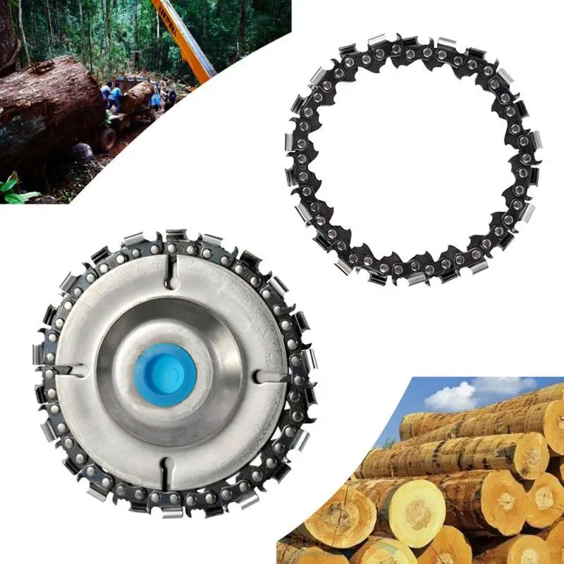 

4 Inch Grinder Chain Disc Arbor 14 Teeth Wood Carving Disc For 100/115mm Angle Grinder Cut Steel Chain Wood Carving Disc