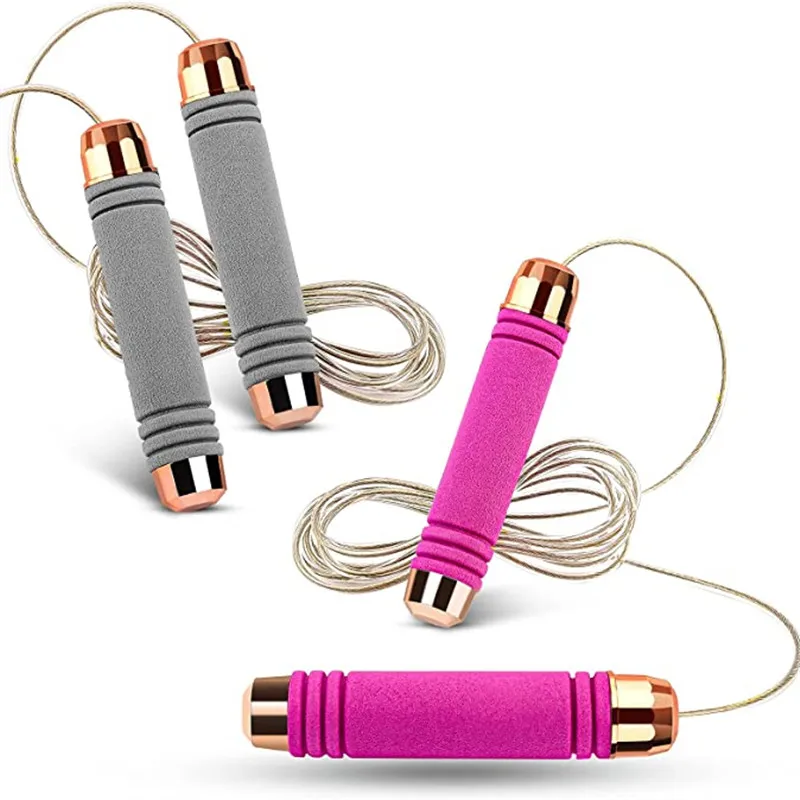 Скакалка для тренировок и фитнеса удобная пенопластовая ручка скакалки с
