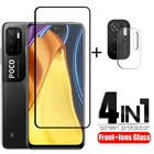Стекло с полным покрытием для Poco M3 Pro, стекло для xiaomi Poco M3 Pro, закаленное стекло, HD пленка, Защита экрана для Poco M3 Pro, стекло объектива