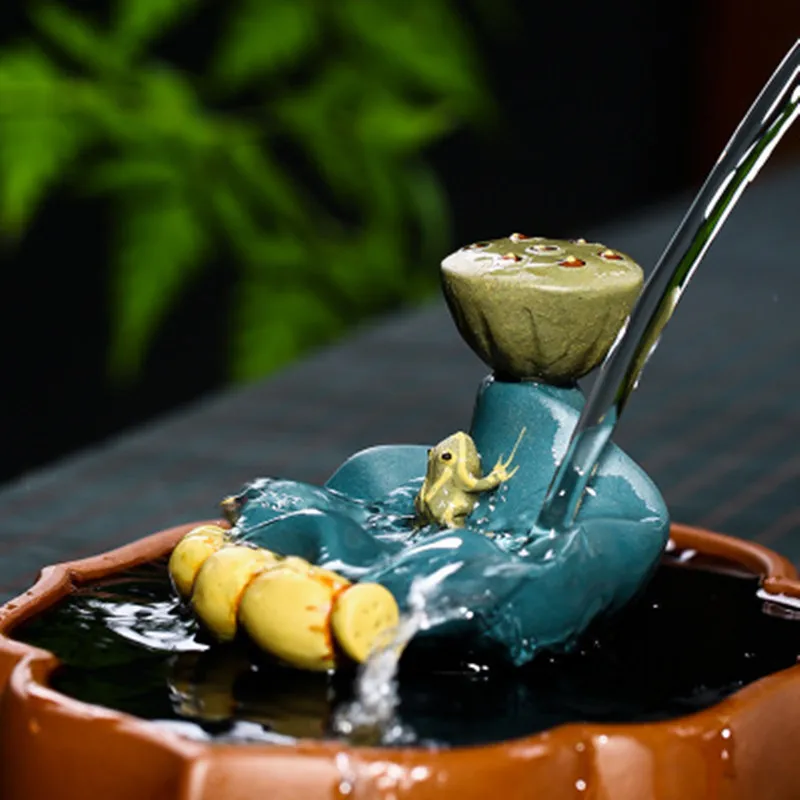 Yixing фиолетовый глина корень лотоса лягушка чай ПЭТ ZiSha ручной работы милое