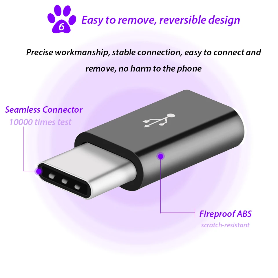 8 мм Длинный адаптер USB Type C для Blackview BV9000/A80/Pro S6 Micro Мама папа конвертер Кабель