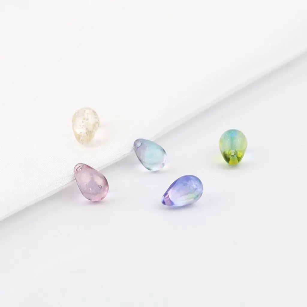 

10 PCS 9x6mm Water Drop Shape Glass Beads Multicolor Loose Smooth Beads For Jewelry Making DIY Earrings Charms Pendent Handmade