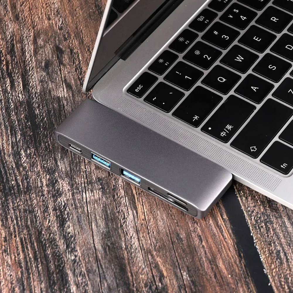 USB C концентратор USB 3,0 разветвитель адаптер Thunderbolt 3 концентратор+ TF SD слот type-C порт передачи данных HDMI концентратор для Macbook Pro/Air 13 15 дюймов