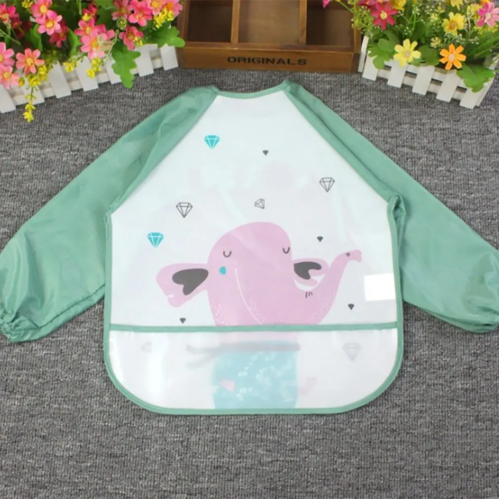 

No-wash Baby Printing Bibs EVA Cartoon Animal Pattern Safe Soft Waterproof Bibs Printed Baby Rice Pocket Baby Clothing