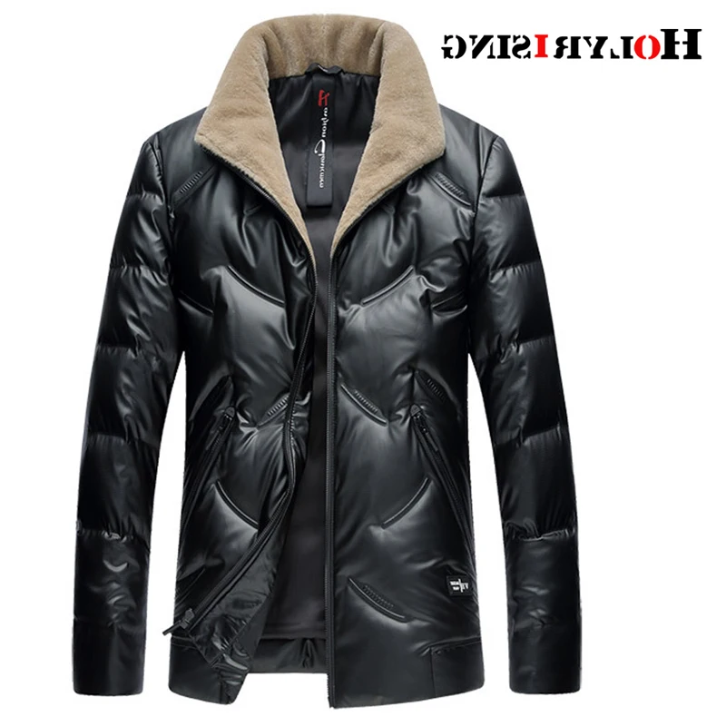 

Мужской теплый пуховик на молнии, с защитой от ветра, размеры 18940-5 M-4XL