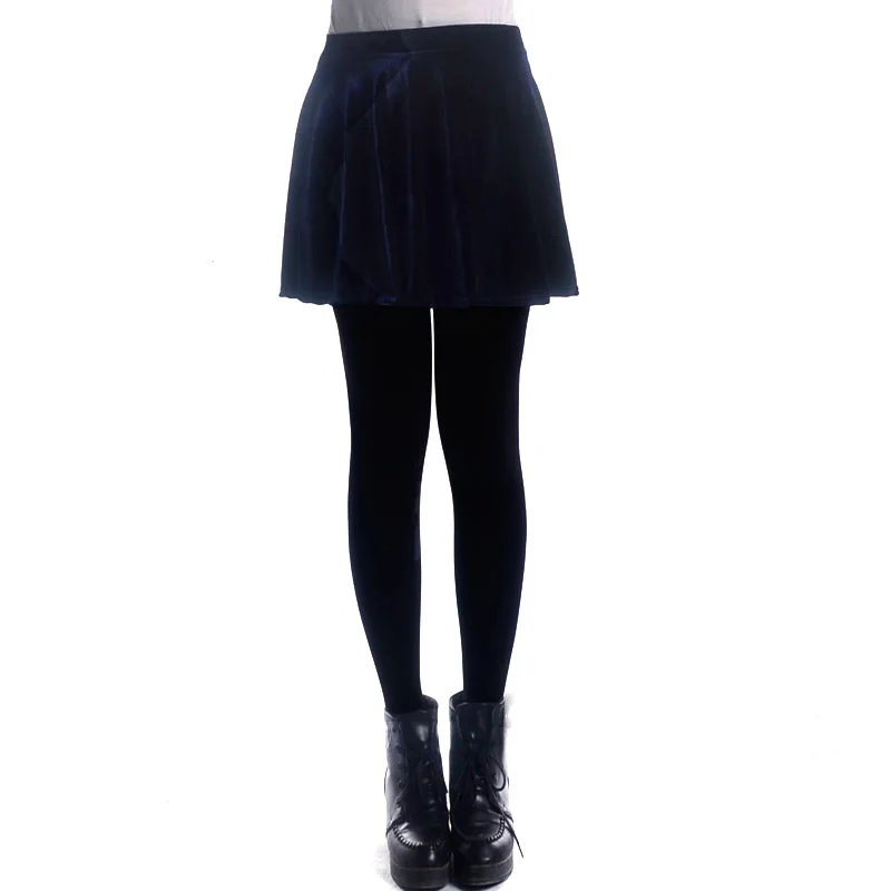 Элегантная бархатная Женская юбка больших размеров с высокой талией офисная