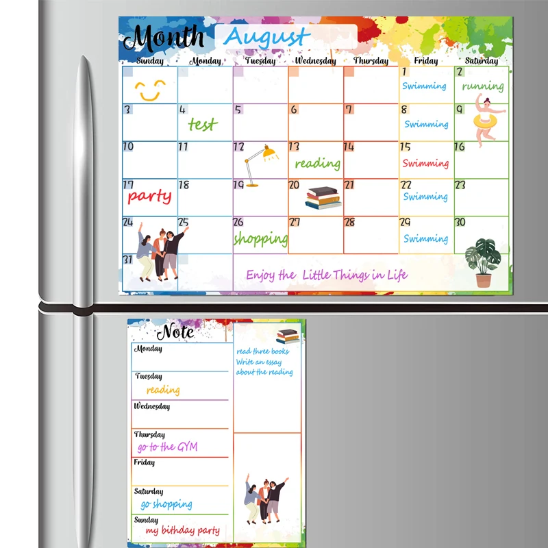 

Soft Magnetic Whiteboard Weekly Monthly Calendar Planner Fridge Magnet Stickers Drawing Memo Framework Sadhu Board On The Wall