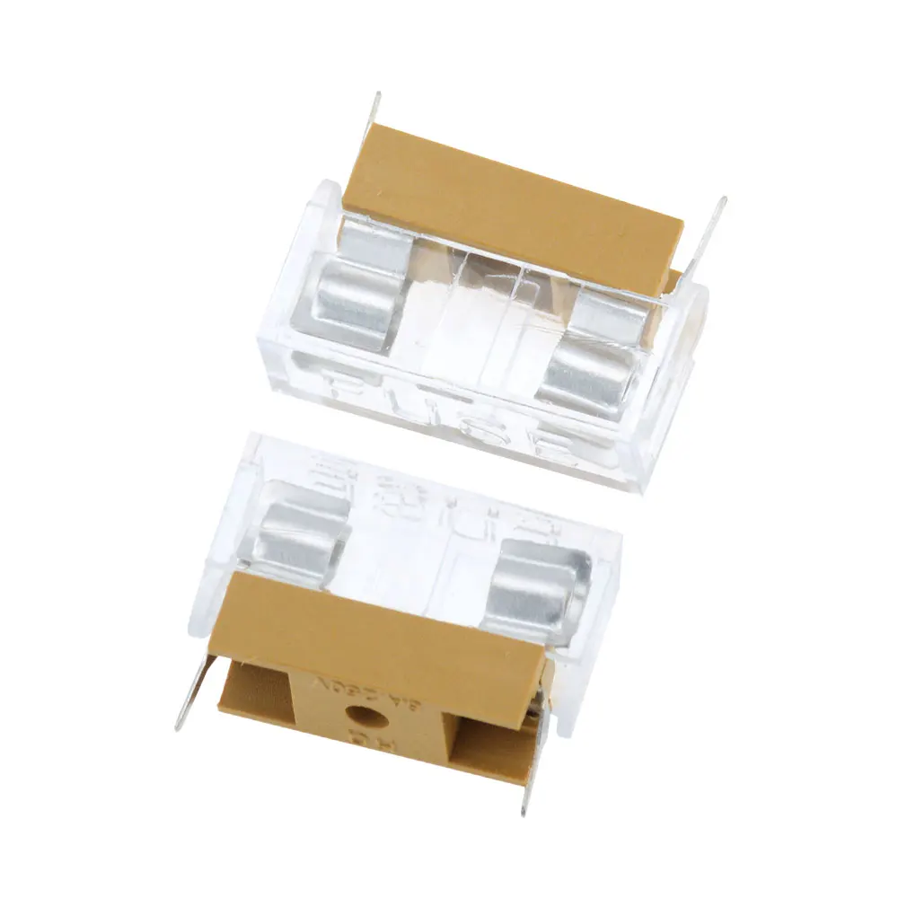 Стеклянный держатель предохранителя 5*20 мм 6х30 прозрачный с блоки