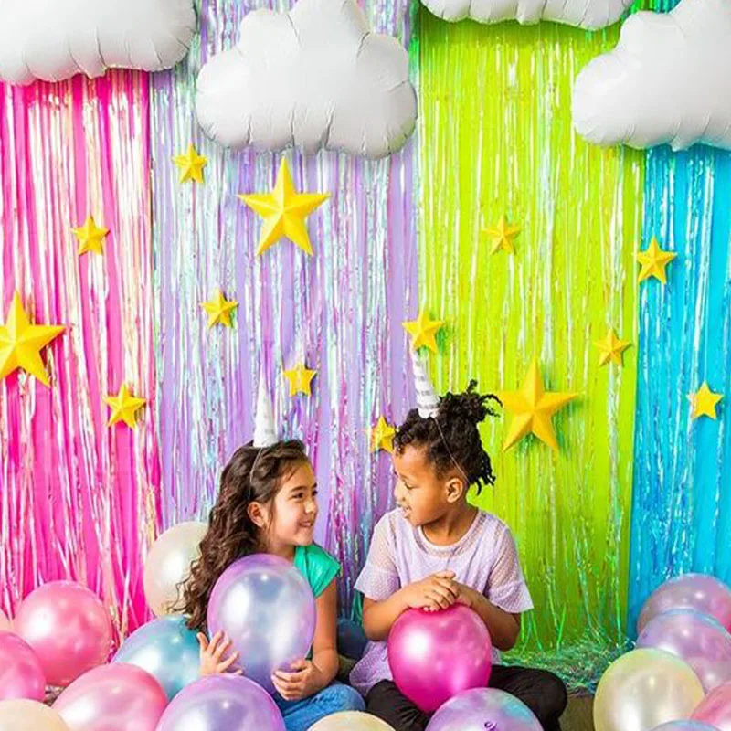 1/2/3 м розовое золото металлик блестки из фольги занавес дверь дождь свадебное