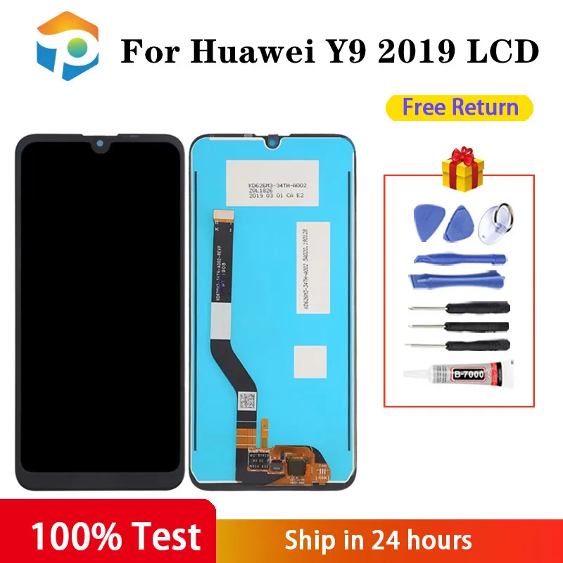 

Tested AAA 10 Touch For Huawei Y9 2019 LCD Touch Screen Digitizer Assembly For JKM-LX1 JKM-LX2 JKM-LX3 6.5 inch
