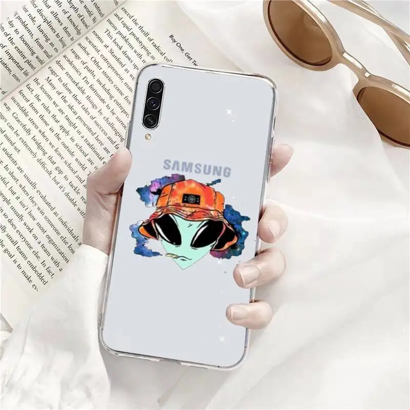 

Fashion E.T. Alien funny Phone Case Transparent for Samsung s9 s10 s20 Huawei honor P20 P30 P40 xiaomi note mi 8 9 pro lite plus