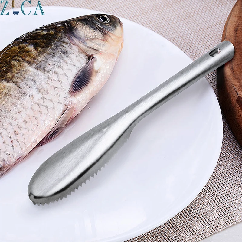 

Кухонная утварь ZLCA из нержавеющей стали, щетка для рыбной чешуи, инструмент для чистки, терки, быстрое удаление, очиститель рыбы, очиститель,...