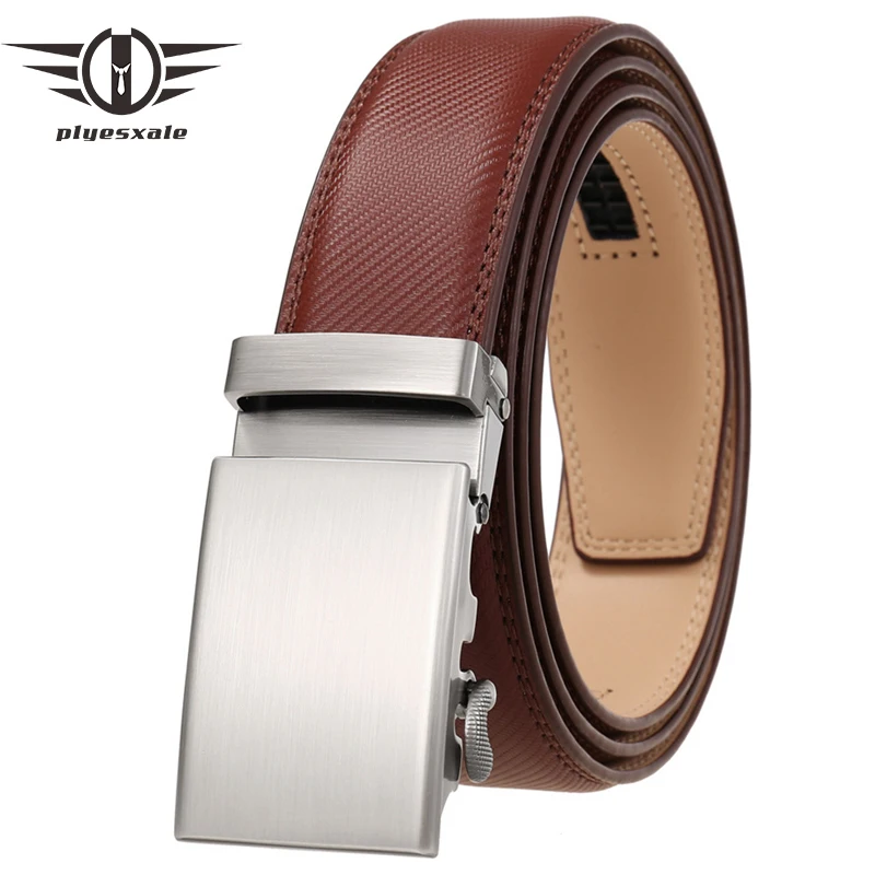 

Ремень B1004 мужской из натуральной кожи, Классический Модный Роскошный пояс с автоматической пряжкой, Красный Коричневый, 2022