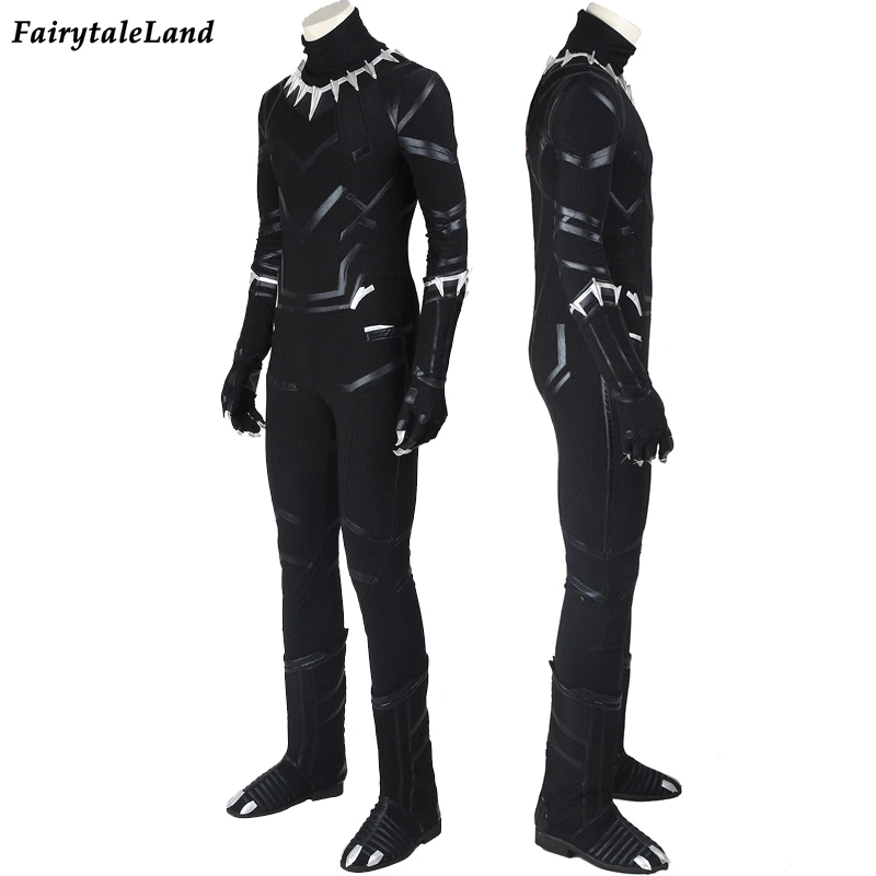 Костюм для косплея капитана Пантеры комбинезон взрослых на Хэллоуин с
