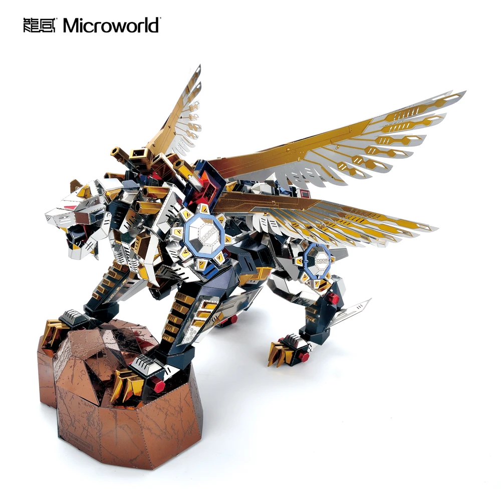 Металлический 3D пазл Microworld модель летающего тигра сделай сам лазерная вырезка
