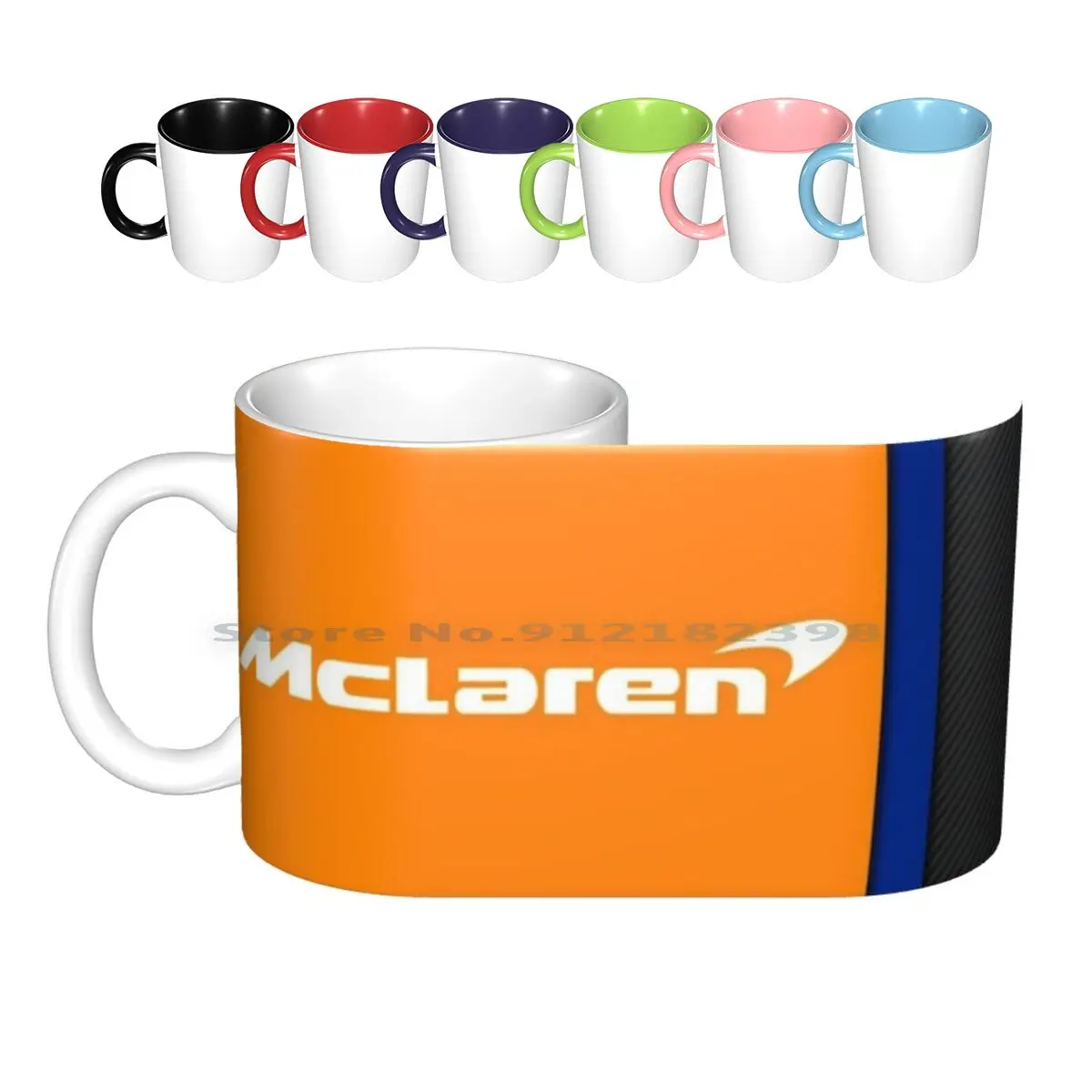 

Керамические кружки с логотипом Mclaren и кожаным дизайном, кофейные чашки, кружка для молочного чая, Макларен Лэндо Норрис Карлос Sainz, оранжевы...