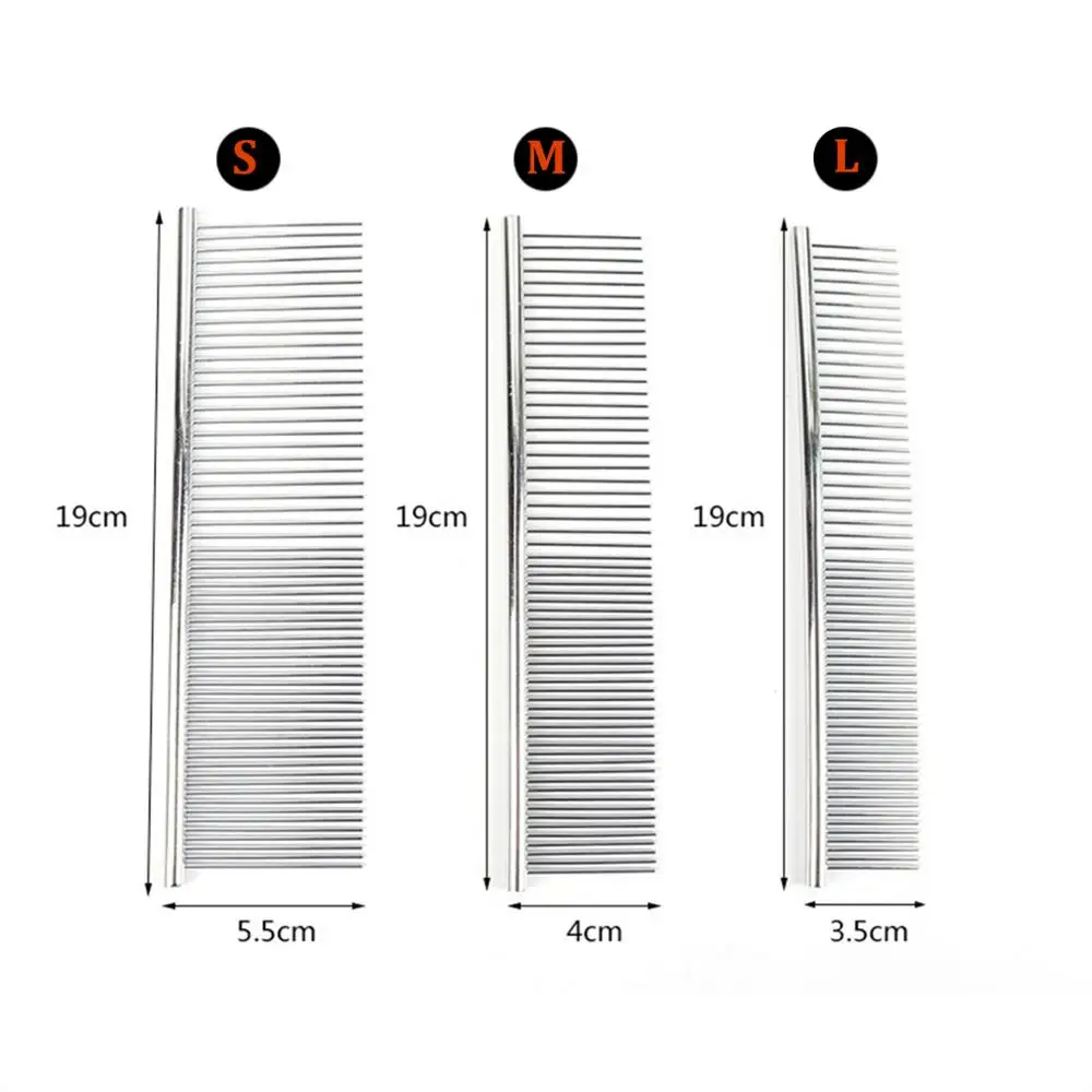 Длинный толстый шерстяной шпиц расческа из нержавеющей стали для спутывания