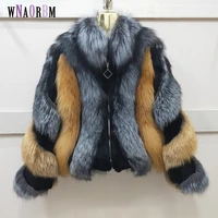 new natural fox fur coat red fox fur black fox fur winter lady warm fur fur coat imported whole skin