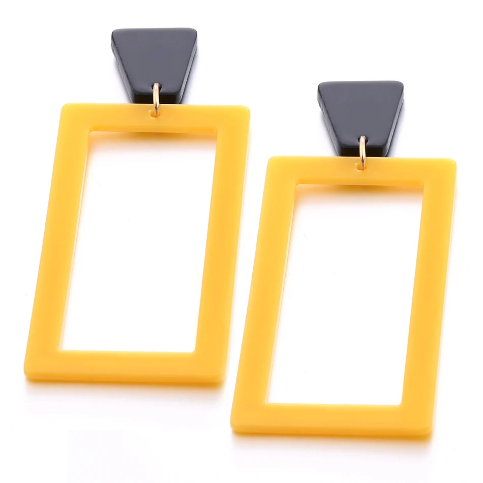 Женские акриловые летние Висячие серьги подвески для женщин геометрические