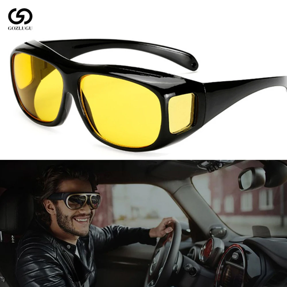 2019 высокое качество вождения HD ночного видения желтые линзы солнцезащитные очки