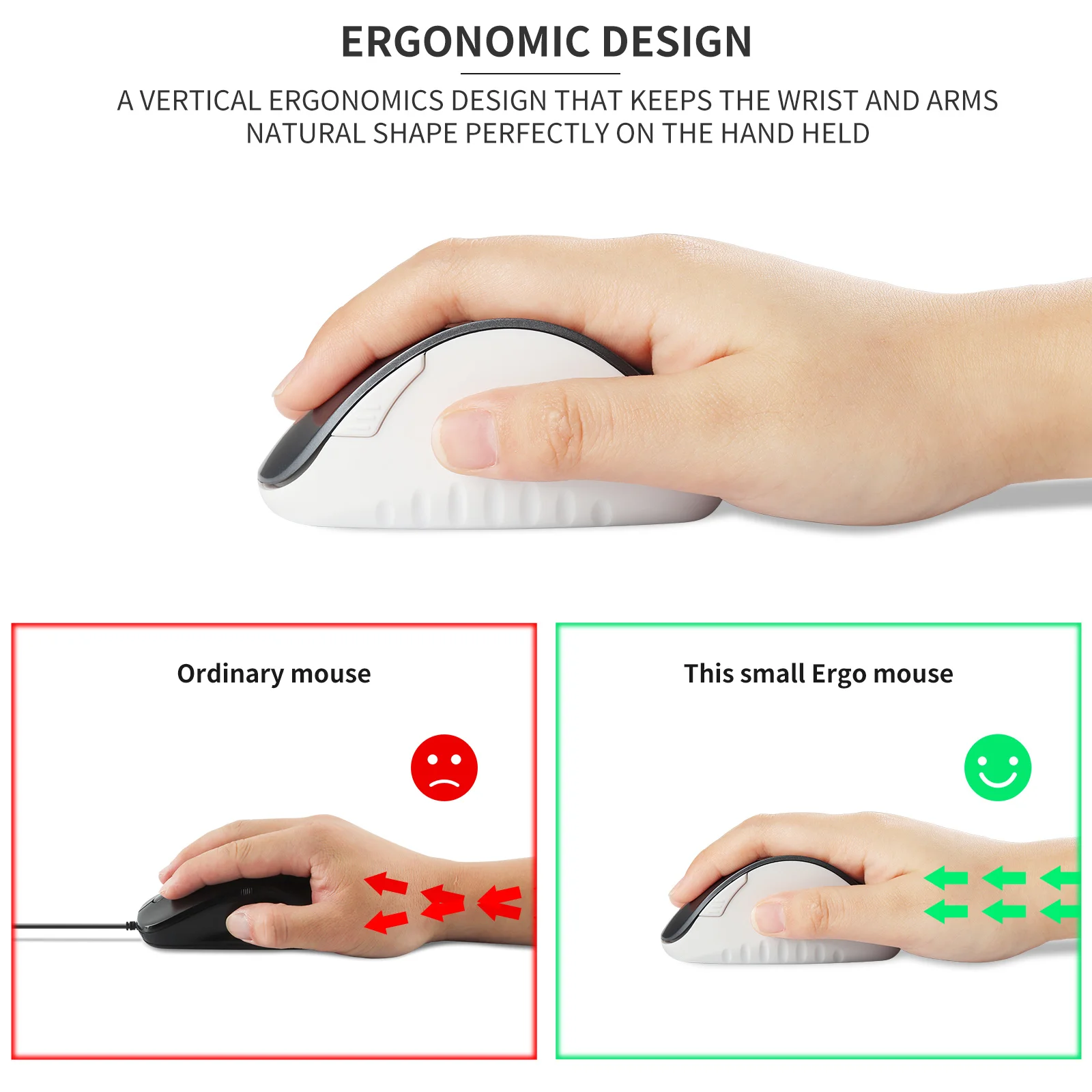Вертикальная мышь CHYI беспроводная эргономичная компьютерная игровая 2 4 ГГц для
