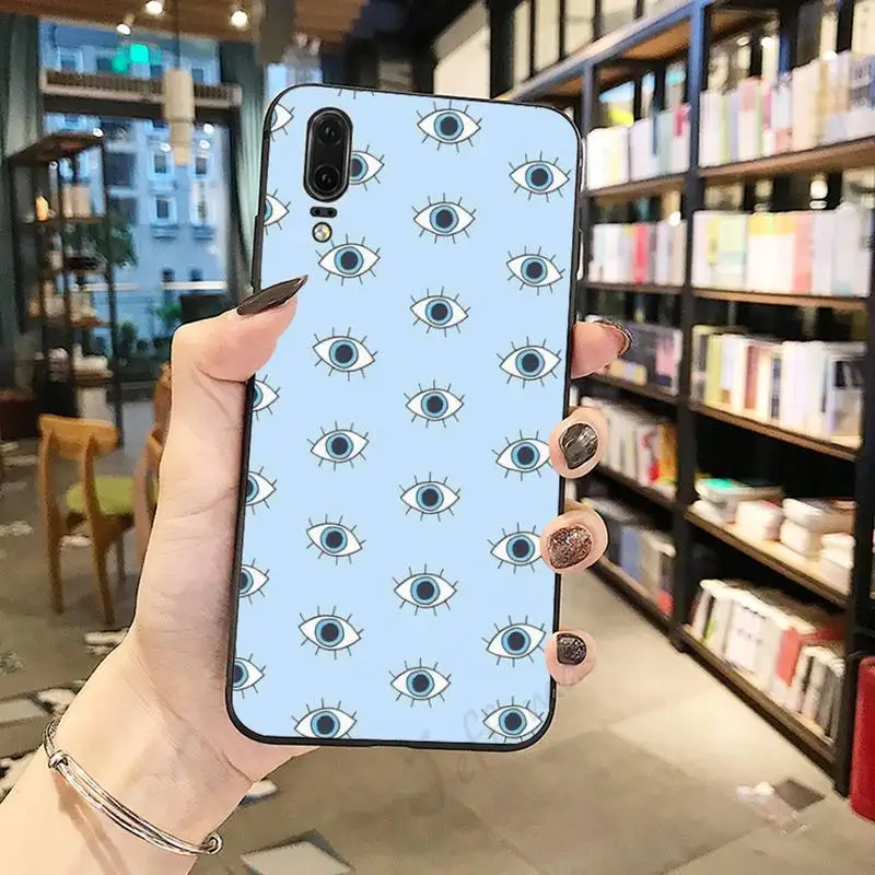 

Eye Blue Evil Eye aesthetics Phone Case For Huawei honor Mate P 10 20 30 40 Pro 10i 9 10 20 8 x Lite