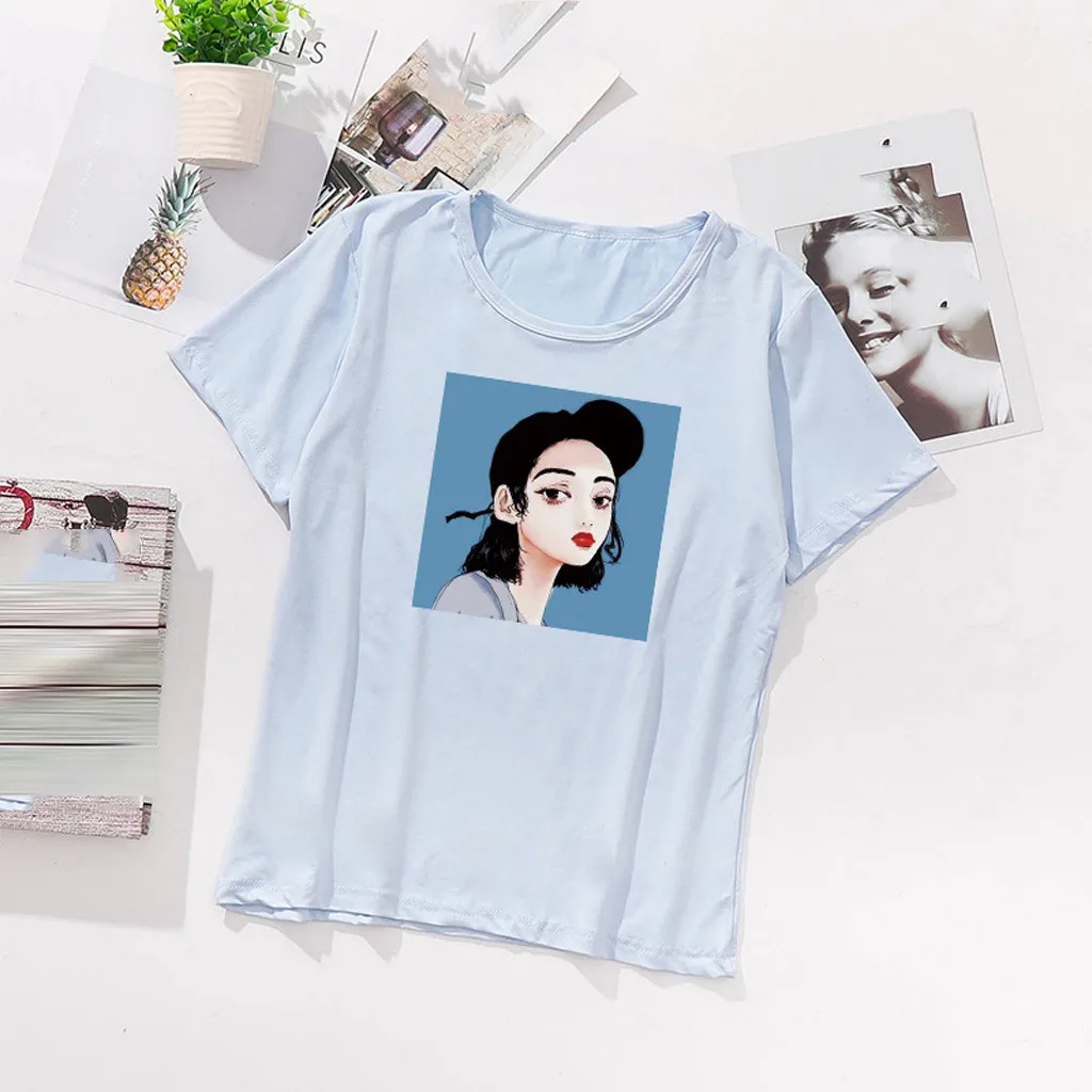 Женская футболка топы 2020 модная летняя белая повседневная женская с коротким