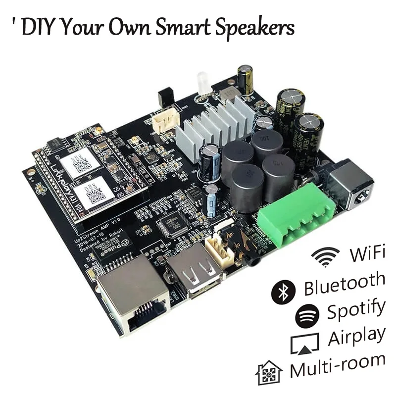 Усилитель Up2Stream с Wi-Fi и Bluetooth 5 0 Плата усилителя звука модуль беспроводной класс D