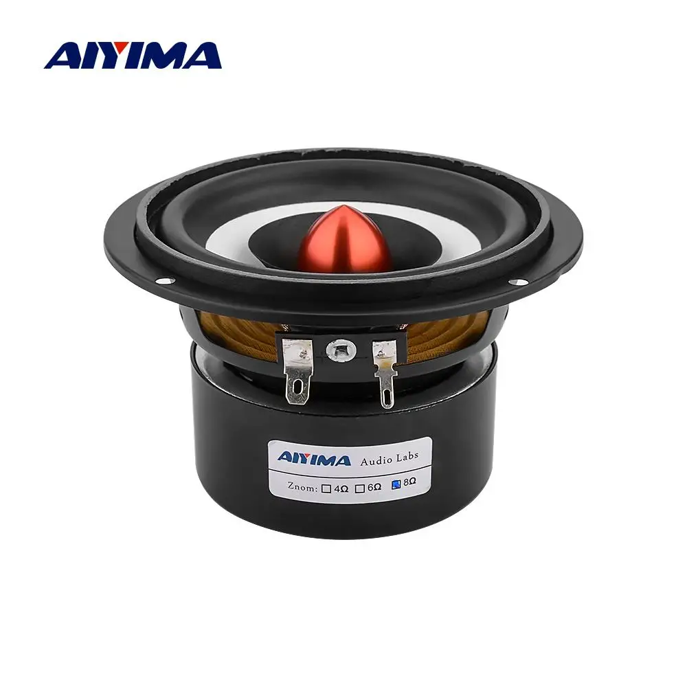 

AIYIMA 1Pc 4 Inch Hifi Full Range Speaker Driver 8 Ohm 25W DIY Music Sound Amplifier Speaker Unit Loudspeaker Home Theater