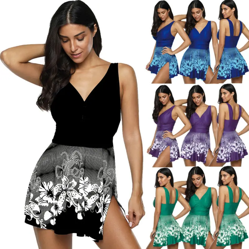 Женский купальник пуш-ап мягкий танкини комплект бикини купальный костюм