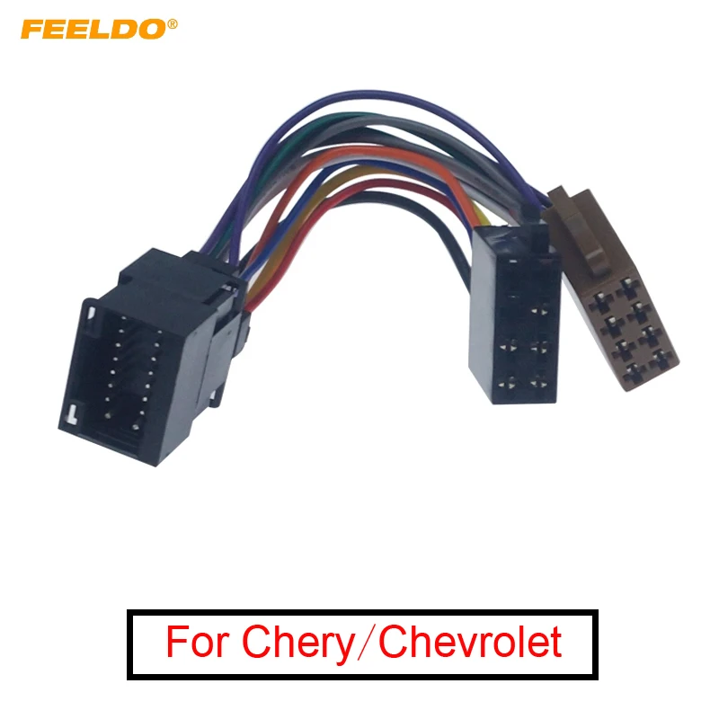 FEELDO автомобильный стерео радио конверсионный переходник для Chery Chevrolet 16PIN в ISO оригинальная головка единиц провода жгут