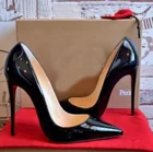 Туфли-лодочки из натуральной кожи, с острым носком, 81012 см