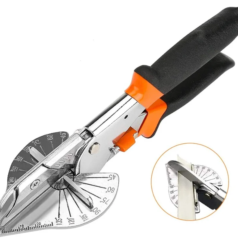 

45 to 90 Degree Edge Angle Shear Scissors Miter Wire Slot Cutter Hand Shear Multifunctional PVC PE Plastic Pipe Plumbing Tool