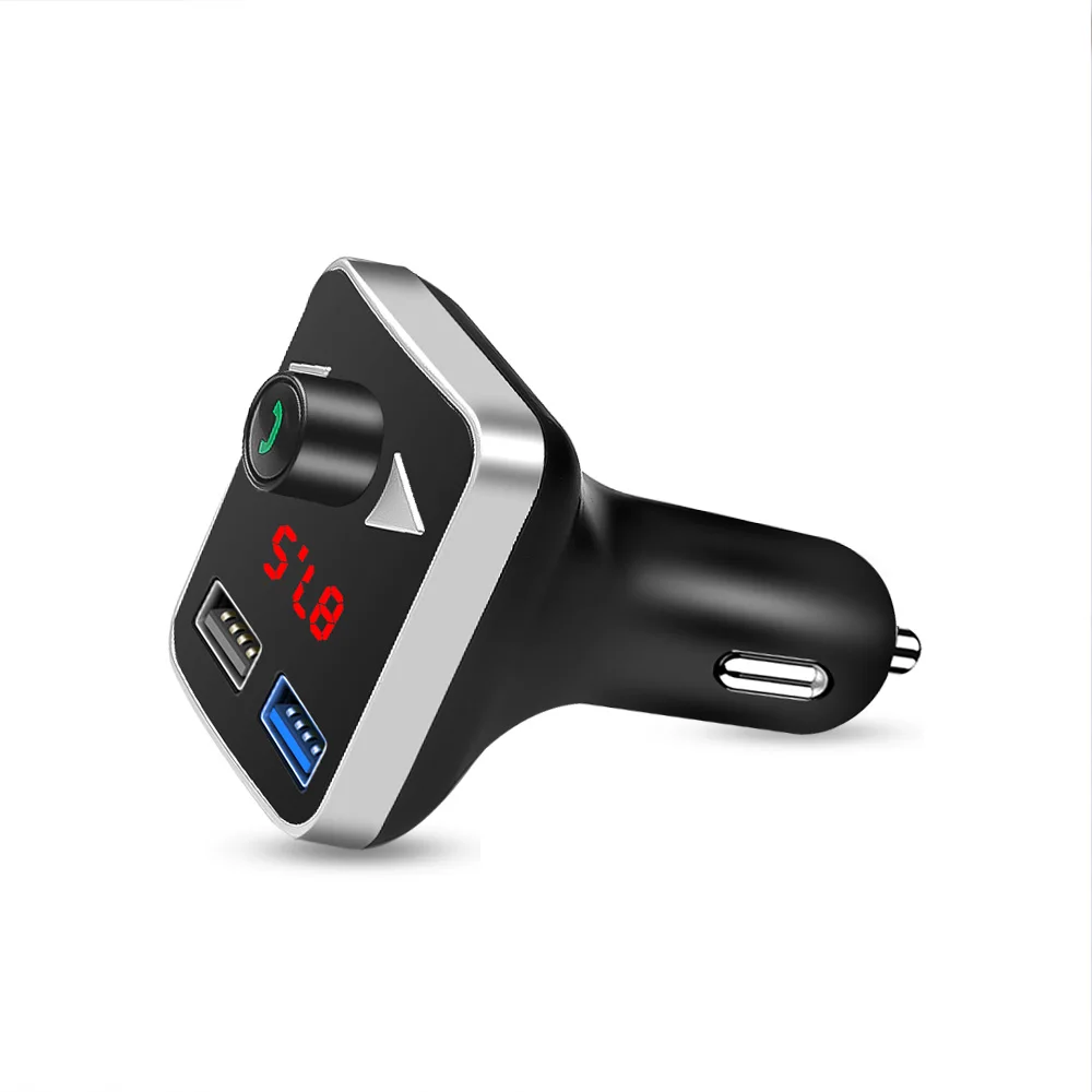 FM-трансмиттер автомобильный с двумя USB-портами и поддержкой Bluetooth 3 1 А | Мобильные