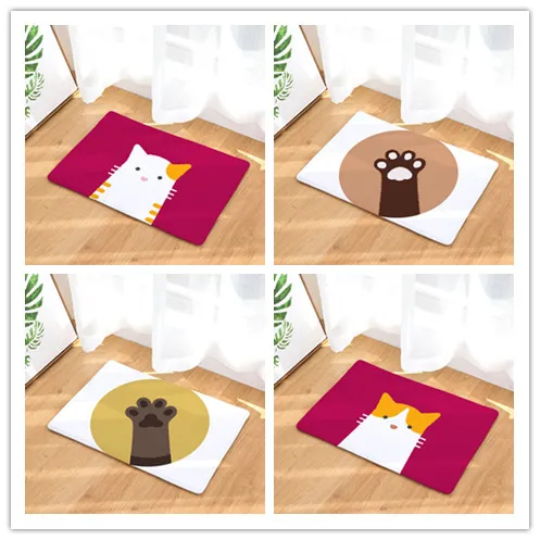 

Floor Mat Cartoon Animal Cat Claw Doormat Waterproof Anti-slip Kitchen Carpet Living Room Door Mat Entrance Home Decor