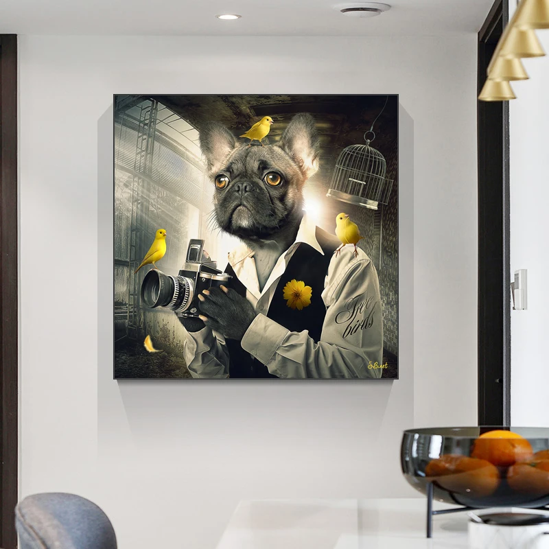 

Abstract Role-playing Animals, Monkeys With Cameras, Murals, Paintings, Decorations, Family Posters