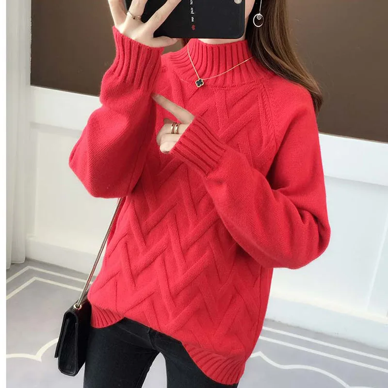 

Knitted Autumn Winter Sweater Women ice Pullover Sweater Women Sweater one
