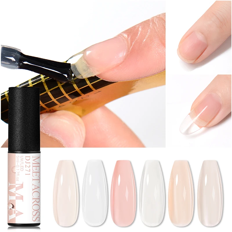 5 мл гель для наращивания ногтей акриловый белый прозрачный Быстрый строительный