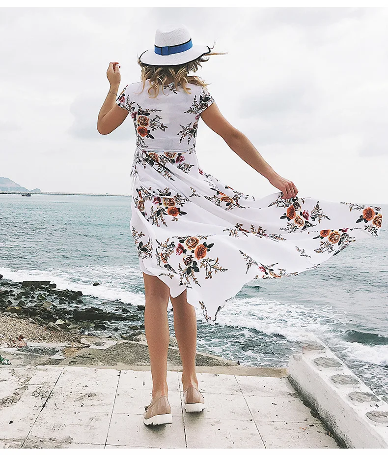 Женское шифоновое платье в полоску без рукавов большого размера Длинная пляжная