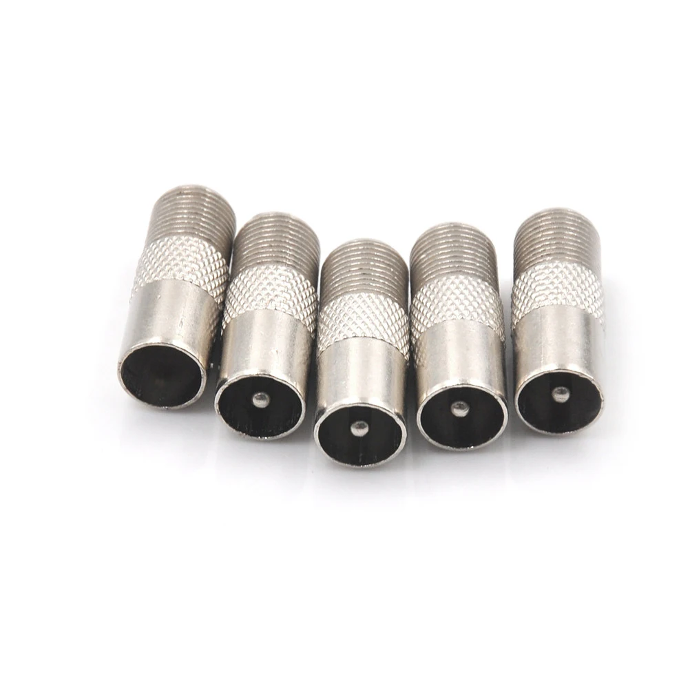 

5pcs/lot STB Quick Plug RF Coax F Female To RF Male Connector TV Antenna Coaxial Connector F Connector TV Coaxial plug New 2021