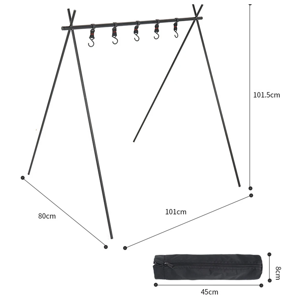 

Camping Triangular Rack Aluminum Alloy Cookware Hanging Rack Outdoor Portable Camping Equipment Camping Hanging Rack