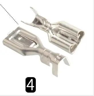 50 шт. 6,3 мм обжимной терминал гнездовой лопатой разъем - Цвет: 50pcs NO4