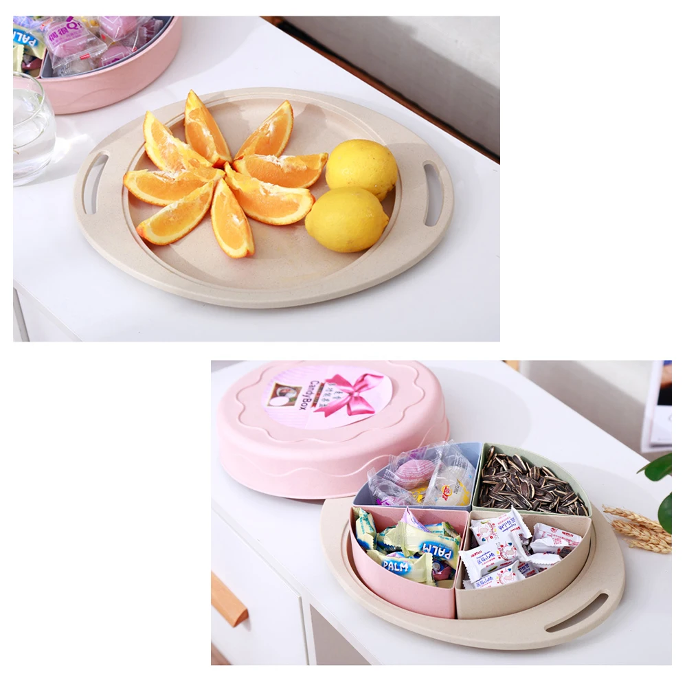 Креативное пшеничное соломенное блюдо для фруктов и конфет ящик хранения семена
